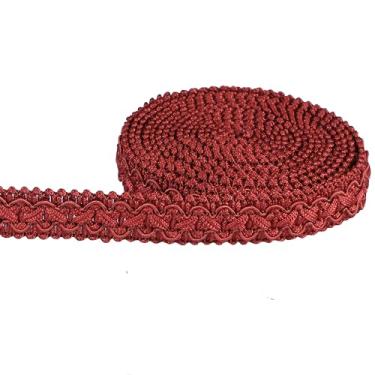 Imagem de BEL AVENIR Acabamento trançado Gimp 1,4 cm/0,55 polegadas de diâmetro, acabamento básico de tecido feito à mão de 5 jardas, acabamento de estofamento de poliéster para costurar, capa de cortina de