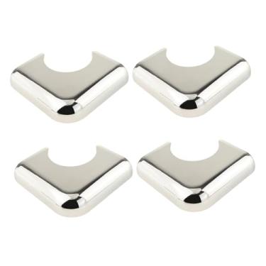 Imagem de oshhni 4x Cantoneiras Protetoras de Metal para Mesa de Bilhar, Acessórios para Mesa de Sinuca, Protetoras Fáceis de Instalar, Prata