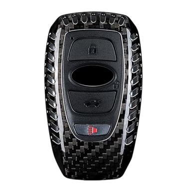 Imagem de Capa 100% fibra de carbono para Subaru Key Fob, capa de fibra de carbono genuína para Subaru Outback Forester XV Legacy Levorg Smart Keyless Fob Remote Key, nova capa para chave de carro para homens Fob Cover Shell para mulheresM.JVisun preto M.JVISUN-KC-C80037FSA