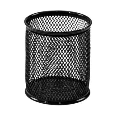 Imagem de Porta objetos caneta lápis multiuso redondo aramado preto - Dello