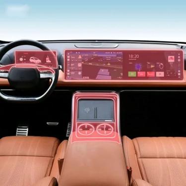 Imagem de HGFLBNV Painel de caixa de engrenagens interior de carro TPU película protetora adesivos de reparo antiarranhões, para Xpeng G9 2024-2025