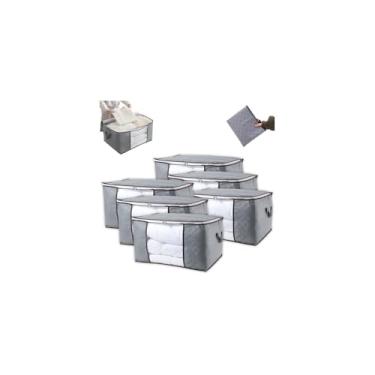 Imagem de Caixa Organizadora Dobrável, TNT, Compacta e Leve, 26x20x16 cm, para Documentos e Acessórios