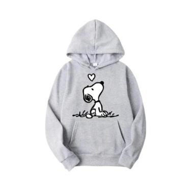 Imagem de Moletom Unissex Snoopy Cartoon Casual Para Primavera E Outono Para Hom