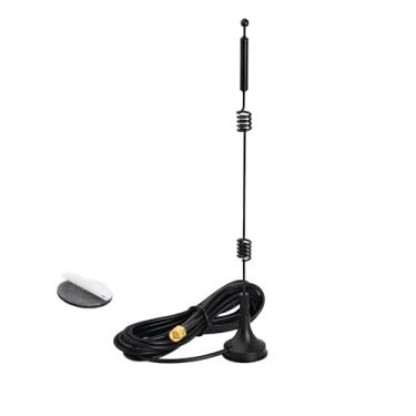 Imagem de SZSAUTO Base magnética antena WiFi de banda dupla 2,4 GHz 5 GHz 5,8 GHz 9dBi SMA antena macho para câmera de segurança Vedio sem fio, gravador de vigilância, trailer de caminhão, retrovisor, câmera de