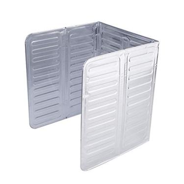 Imagem de HEEPDD Protetor de Respingos de 3 Lados para Cozinha, Tela de Respingos à Prova de óleo, Folha de Alumínio Dobrável, Resistência Ao Calor Com Limpeza Fácil para Proteção de Parede de (SILVER)