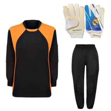 Imagem de Kit De Goleiro TRB + Luva De Goleiro Infantil Real Madrid DRB Goalkeeper-Unissex