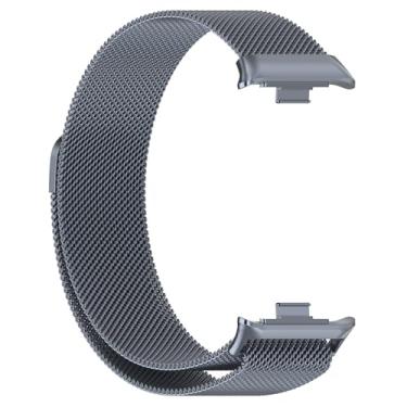 Imagem de GANYUU Pulseira magnética de aço inoxidável para Redmi Watch 4, pulseira magnética milanesa para Xiaomi Mi Band 8 Pro, acessórios, For Miband 8 Pro, Ágata