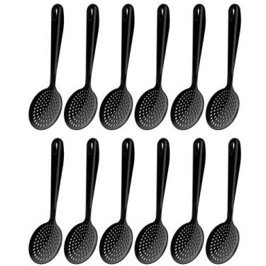 Imagem de Kit 12 Espumadeiras para Cozinha Escumadeiras Nylon Fritura Utensílios