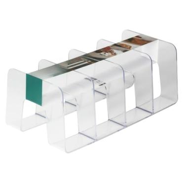 Imagem de Organizador Acrilico Escritorio Estante Sala Multiuso Livros Bolsa Clutch Paramount com divisorias(1)