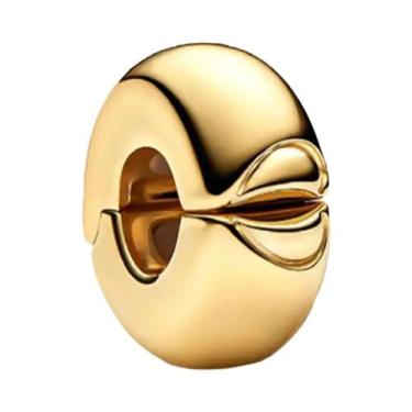 Imagem de Pingente De Sol E Lua Com Laço De Rosa Dourada Em Prata 925 Para Joias