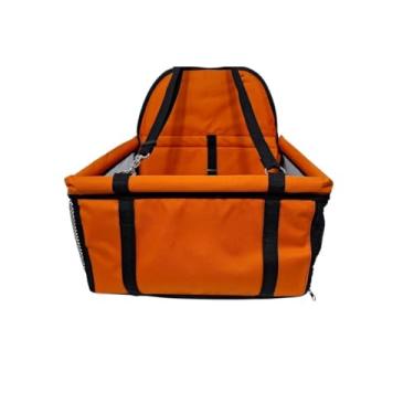 Imagem de Cadeirinha Assento Cadeira Pet de Carro para Cães Cachorro Gatos ATÉ 10KG -Transporte Passeio Viagem(Laranja)