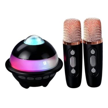 Imagem de Generic Mini Caixa de Som para Karaokê: Leve e Multifuncional, com Microfone e Portátil, Ideal para Festas Atividades ao Ar Livre, Preto