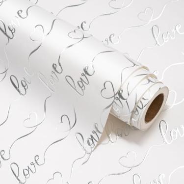 Imagem de WRAPAHOLIC Rolo de papel de embrulho 3D Kraft Love - Mini rolo - 43 cm x 5 m - Papel de embrulho de amor e coração em relevo para Dia dos Namorados, casamento, aniversário, aniversário