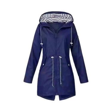 Imagem de Jaqueta Feminina Impermeável E Corta-Vento Com Capuz E Manga Longa Par