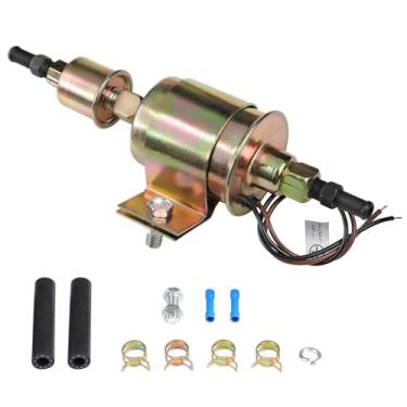 Imagem de Bomba de combustível elétrica universal 12V 5-9 PSI substituível 3/20.3 cm (cabeça de farpa), entrada e saída 30 GPH bomba de combustível em linha de baixa pressão para motores a gasolina e carburador