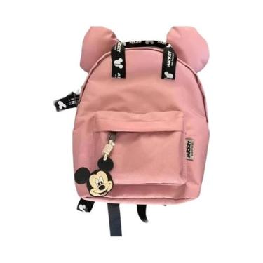 Imagem de Mochila De Nylon Disney Mickey E Minnie Para Meninas, Bolsa Escolar Da