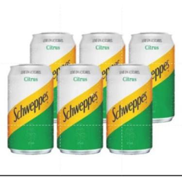 Imagem de Pack 6 Unidades Schweppes Citrus Menos Açucar Lata 350ml