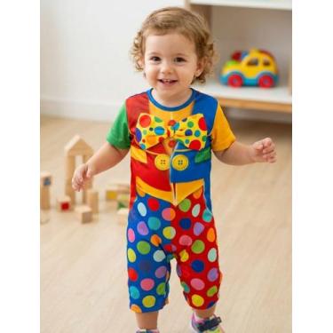 Imagem de Fantasia Infantil Menino Palhaço - MWM Modas, Bolinhas coloridas, P