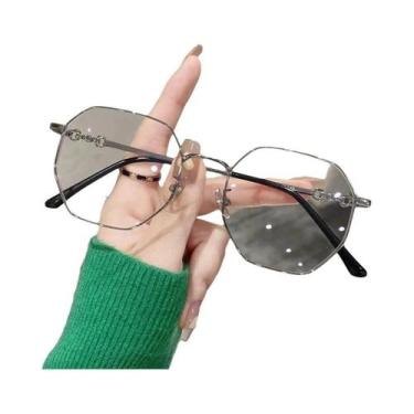 Imagem de Armações De Óculos Femininas De Metal Com Bloqueio De Luz Azul E Dobra