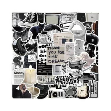 Imagem de Adesivos De Filme Silencioso Preto E Branco 50 Peças Decorações Fofas 