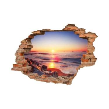 Imagem de Adesivos De Parede 3D À Prova d'Água Com Vista Para O Mar, Decorações 