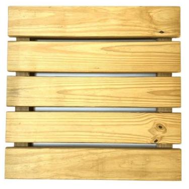 Imagem de Deck modular de madeira Pinus tratado 50x50 centímetros - Pensemadeira