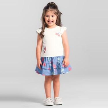 Imagem de Conjunto infantil menina de frutinhas Brandili-Feminino