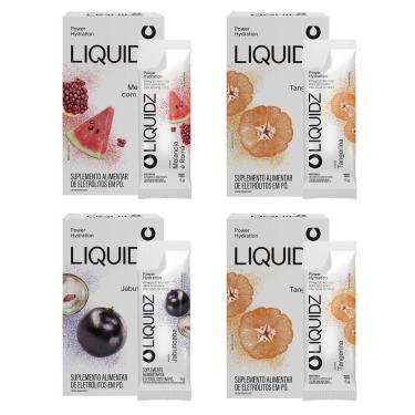Imagem de LIQUIDZ - Eletrólitos Zero Açúcares - 3 Sabores - Kit 4 Caixas - 24 sachês-Unissex