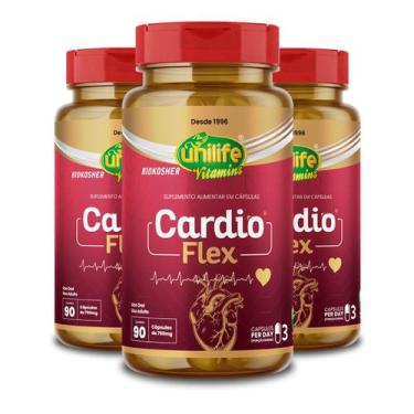 Imagem de Kit 3 Cardio Flex Unilife 90 Cápsulas 750mg