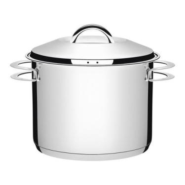 Imagem de Caldeirão Tramontina Inox 15,7L 28cm com Tampa - Solar, Inox, 28cm