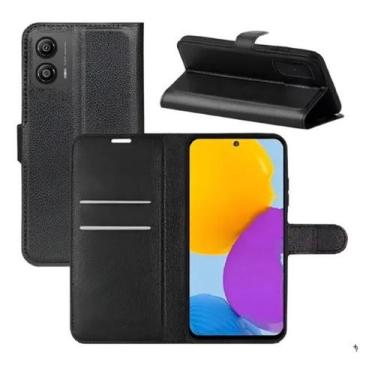 Imagem de Capa Capinha Carteira Estojo Flip Para Motorola Moto G53 Preta - LXL