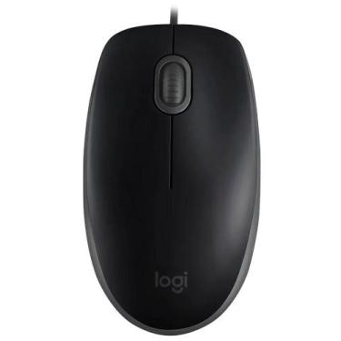 Imagem de Mouse Logitech M110 Silent (910-006756) com Fio Preto