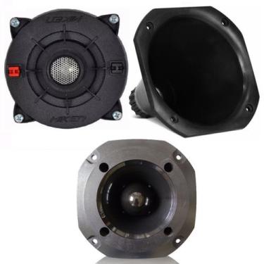 Imagem de Kit Corneta Super Tweeter Driver 100w Rms Hiken Cone Curto