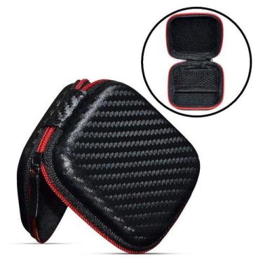 Imagem de Case Premium Fibra Carbono Forrada p/ Fone De Ouvido Qkz VK1 Ak6 CK9 V