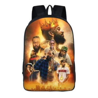 Imagem de Mochila escolar Nipseyhussles Rapp para crianças - Poliéster - Yiweisa