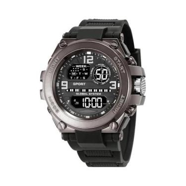 Imagem de Relógio Digital LED Masculino À Prova De Choque E Suor Com Bateria De 