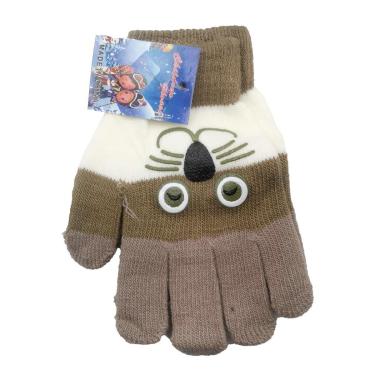 Imagem de Luva infantil Bichinho gatinha Quente para 3 a 8 anos de Frio inverno-Unissex