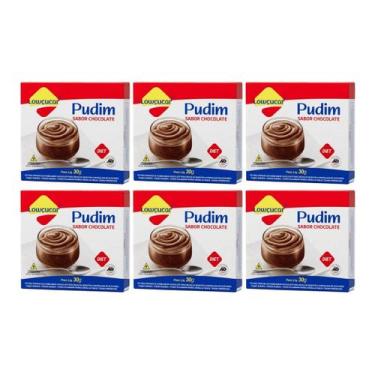 Imagem de Kit 6 mistura diet zero para pudim chocolate 30g lowçucar