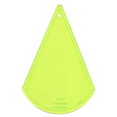 Imagem de Régua Kriativa - Gabarito Dresden Plate 21cm x 8 Pétalas - 45 Graus