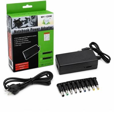 Imagem de Carregador de Notebook Bivolt Saída Ajustável 12V a 24V 120W com Proteção e Led Indicador MDM