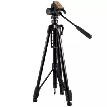 Imagem de Tripé com Cabeça Hidráulica para Câmera Weifeng WT-3716 - Altura máxima 1,60m - Suporta 3kg