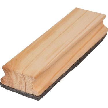 Imagem de Apagador para Quadro Escolar Souza Office de Feltro e Madeira de Pinus Branco e Negro