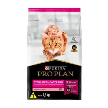 Imagem de Ração Pro Plan para Gatos Adultos Castrados Sabor Salmão 7,5 Kg - Puri