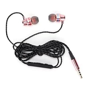 Imagem de Fones de ouvido com fio, fones de ouvido de metal de 3,5 mm com fio multifuncionais com microfone para MP3 para laptops para smartphones