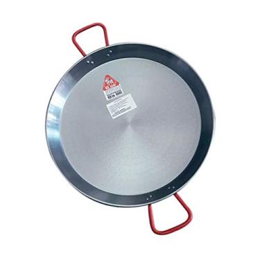 Imagem de La Ideal forma de paella de aço polido, prata/vermelha, 22 cm