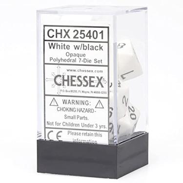Imagem de Chessex CHX25401 Dice-opaco branco/preto conjunto