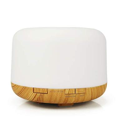 Imagem de Difusor de Aromas Aromatizador Elétrico 500ml Led com Controle Remoto Madeira Umidificador e Purificador de Ar para a sua casa e o ambiente de trabalho - Difusor de desligamento automático