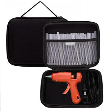 Imagem de MGZNMTY Capa de armazenamento rígido para kit de pistola de cola quente Gorilla Mini e bastões de cola quente (somente capa de armazenamento)