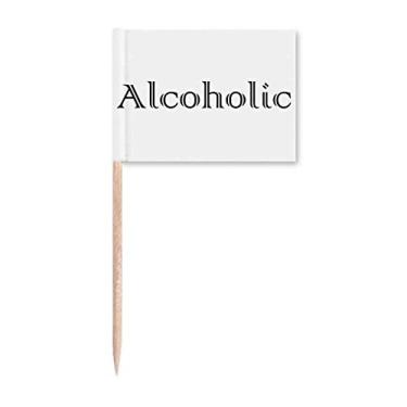 Imagem de Palavra estilosa Alcoólica Art Deco Presente Fashion Palito Bandeiras Marcador Topper Decoração de Festa