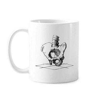 Imagem de Hip Spine Caneca Esqueleto Humano Esboço Cerâmica Café Porcelana Utensílios de Mesa